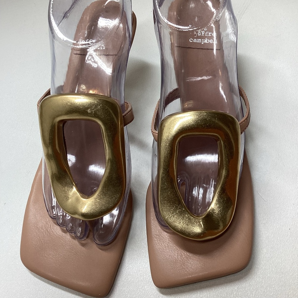 Jeffrey Campbell Linq Up 60mm leather heeled sandals - Picture 13 of 14